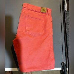 Peter Millar Signature Sateen Five-Pocket Pant in Salmon